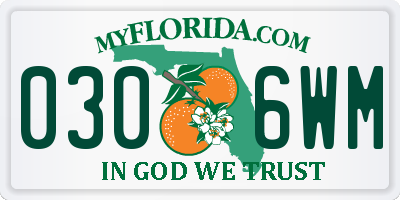 FL license plate 0306WM