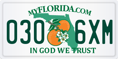 FL license plate 0306XM