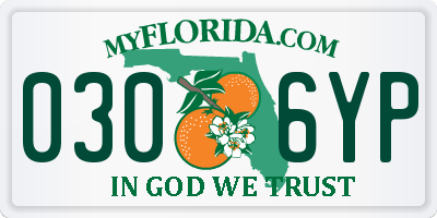 FL license plate 0306YP