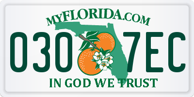 FL license plate 0307EC
