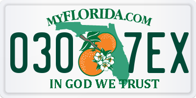 FL license plate 0307EX