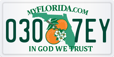 FL license plate 0307EY