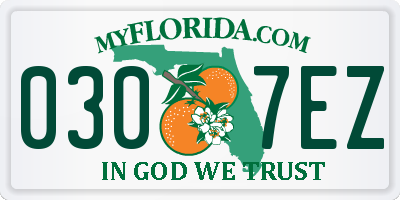 FL license plate 0307EZ