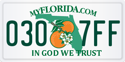 FL license plate 0307FF