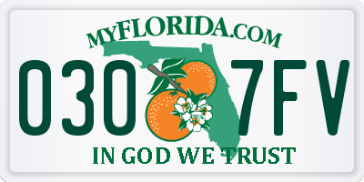 FL license plate 0307FV