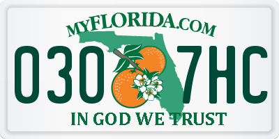 FL license plate 0307HC