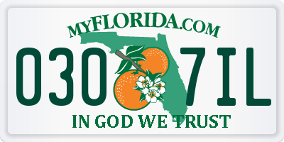 FL license plate 0307IL