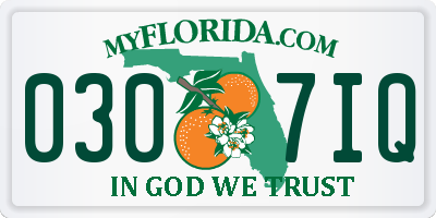 FL license plate 0307IQ