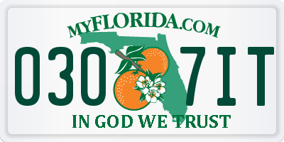 FL license plate 0307IT