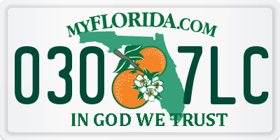 FL license plate 0307LC