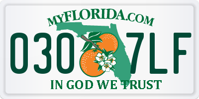 FL license plate 0307LF