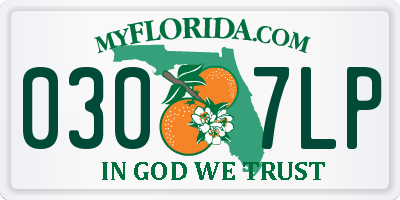 FL license plate 0307LP