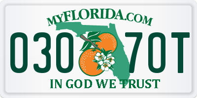 FL license plate 0307OT