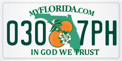 FL license plate 0307PH