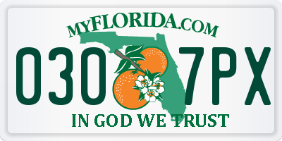 FL license plate 0307PX