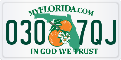 FL license plate 0307QJ