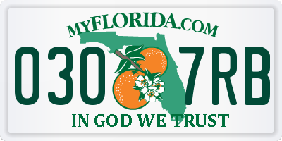 FL license plate 0307RB