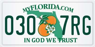 FL license plate 0307RG