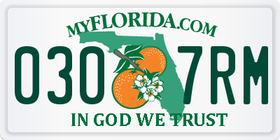 FL license plate 0307RM