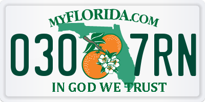 FL license plate 0307RN