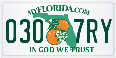 FL license plate 0307RY