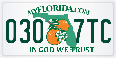 FL license plate 0307TC