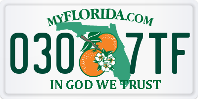 FL license plate 0307TF