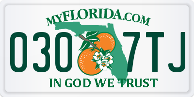 FL license plate 0307TJ