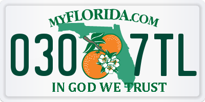 FL license plate 0307TL