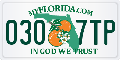 FL license plate 0307TP