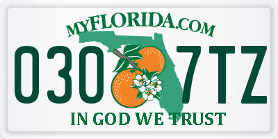 FL license plate 0307TZ