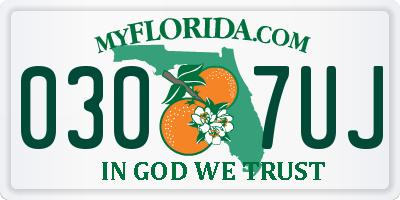 FL license plate 0307UJ