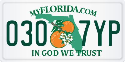FL license plate 0307YP
