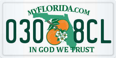 FL license plate 0308CL