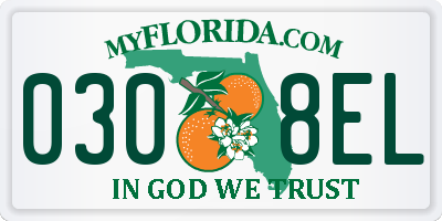 FL license plate 0308EL