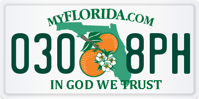 FL license plate 0308PH