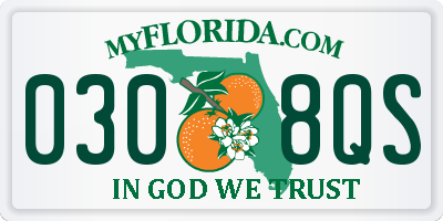 FL license plate 0308QS