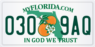 FL license plate 0309AQ