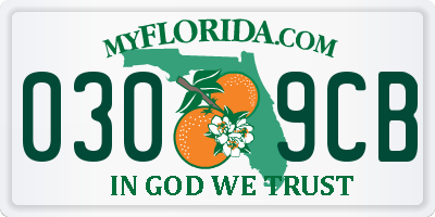 FL license plate 0309CB