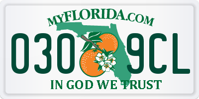 FL license plate 0309CL