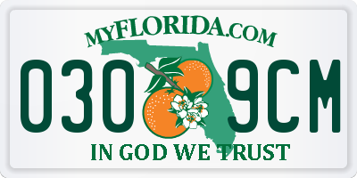 FL license plate 0309CM