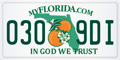 FL license plate 0309DI