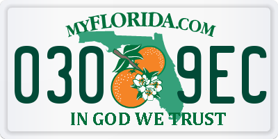 FL license plate 0309EC