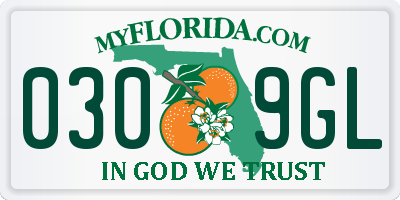 FL license plate 0309GL