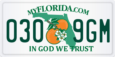 FL license plate 0309GM