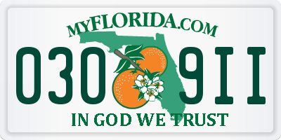 FL license plate 0309II
