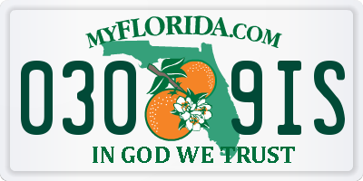 FL license plate 0309IS