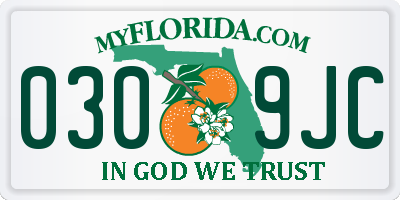 FL license plate 0309JC