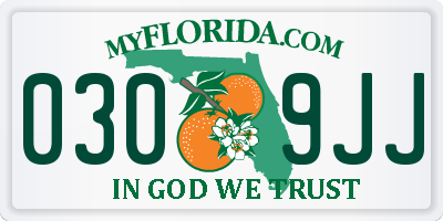 FL license plate 0309JJ