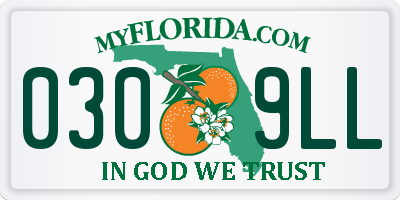 FL license plate 0309LL